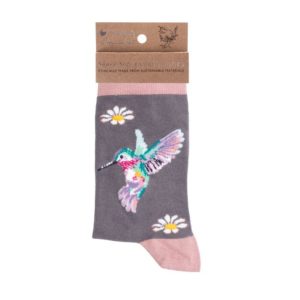Socken-Wrendale-Designs-Bambussocken-Bambus-Socken-Damen-Einheitsgroesse-Geschenk-Gift-Kolibri