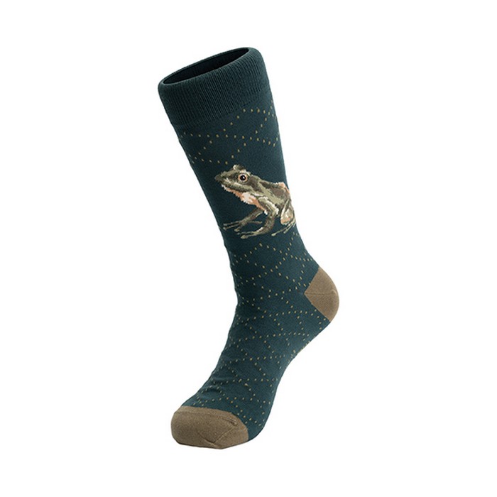 Socken-Wrendale-Designs-Bambussocken-Bambus-Socken-Herrn-Einheitsgroesse-Geschenk-Gift-Frosch