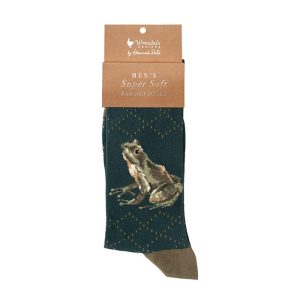 Socken-Wrendale-Designs-Bambussocken-Bambus-Socken-Herrn-Einheitsgroesse-Geschenk-Gift-Frosch
