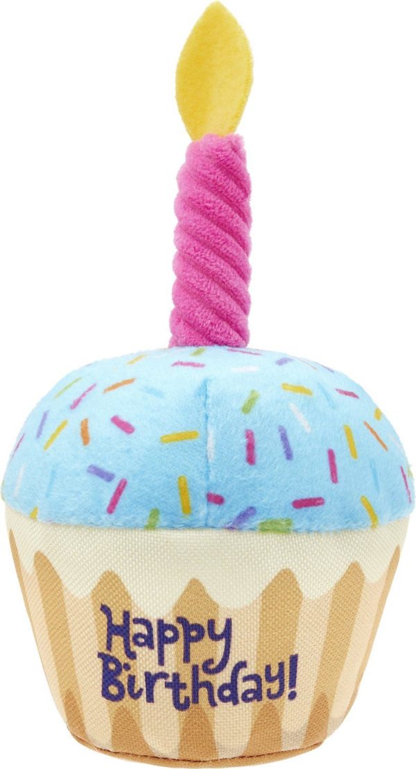 Spielzeug-Hundespielzeug-Dogtoy-Geburtstag-happy-Birthday-Hund-Kuchen-Cake-Kerzen-mehrfarbig-Kuchenstueck