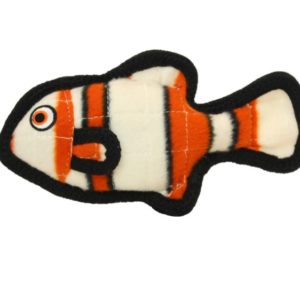Spielzeug-Hundespielzeug-Hund-Spass-Hundespass-dauerhaft-schwimmt-Clownfisch-Fisch-mittel-orange-weiss
