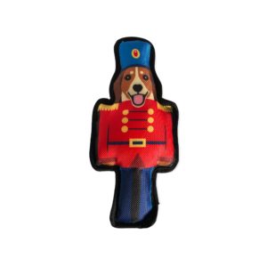 Spielzeug-Hundespielzeug-Soldat-Quietscher-rot-blau