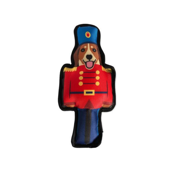 Spielzeug-Hundespielzeug-Soldat-Quietscher-rot-blau