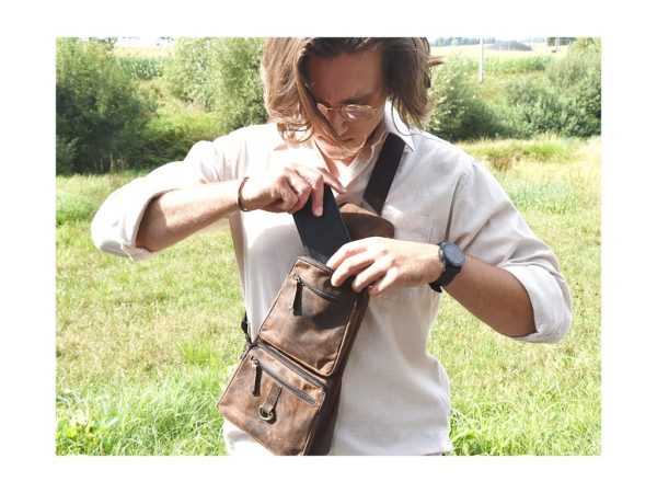 Umhängetasche - Crossbody Bag - Ledertasche - Gassitasche – Bild 2