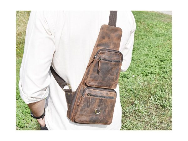 Umhängetasche - Crossbody Bag - Ledertasche - Gassitasche – Bild 3