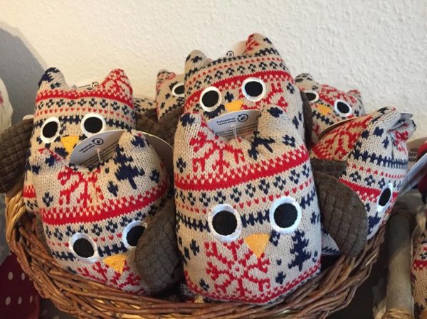 Hundespielzeug - weihnachtliche Eule