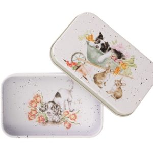 Wrendale Design-Hannah Dale-Dose-Blechdose-Minidose-Geschenk-Geschenkidee-liebevoll illustriert-Wichtelgeschenk-Border Collie-1