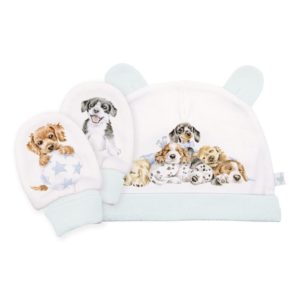 Wrendale Design-Kinder-Babys-Hut-Muetzchen-Handschuhe-Hunde-Geschenk-Neugeboren