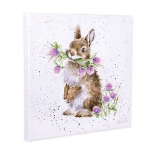 Wrendale-Design-Pfoetli-Shop-Bild-Kaninchen-Blumen-Nagetier-Geschenk-Wandbild