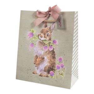Wrendale Design-Pfoetli Shop-Geschenktuete-Tasche-Verpackung-Geschenk-petrol-Kaninchen