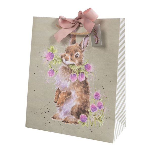 Wrendale Design-Pfoetli Shop-Geschenktuete-Tasche-Verpackung-Geschenk-petrol-Kaninchen
