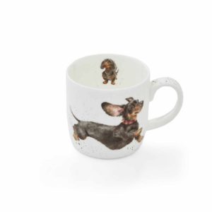 Wrendale Design-Pfoetli Shop-Tasse-Mug-Fine bone China-weiss-Dackel