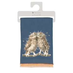 Wrendale Design-Schal-Winterschal-warm-kuschlig-wohlig-waermend-Eulen-Owls-blau