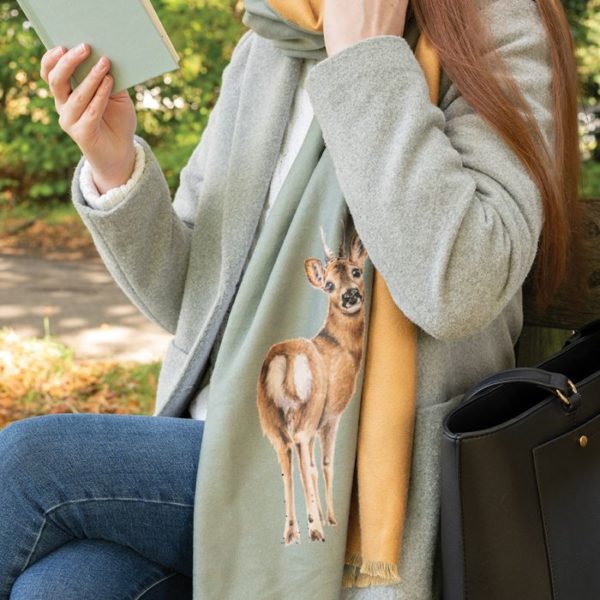 Wrendale Design - Winter Schal - The Roe Deer - Reh – Bild 2