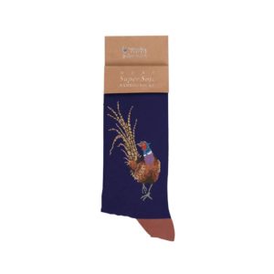 Wrendale Design-Socken-Herrensocken-Einheitsgroesse-Jagd-Fasan