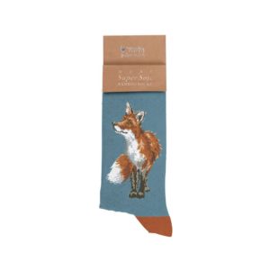 Wrendale Design-Socken-Herrensocken-Einheitsgroesse-Jagd-Fuchs