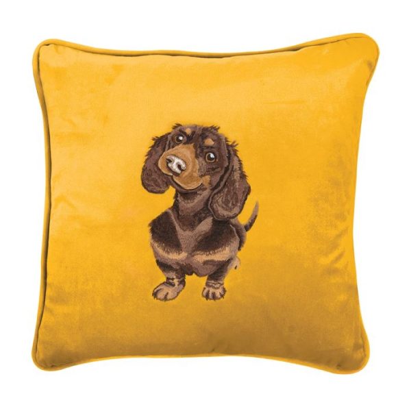 Wrendale-Design-Wrendale-Design-by-Hanna-Dale-Kissen-Cushion-dekorativ-gemuetlich-Hund-Dackel-sausage-dog-Dachshund-gelb
