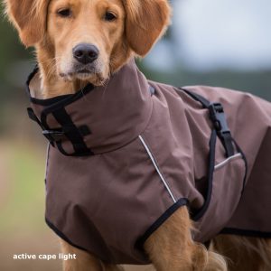 active-cape-light-header-Hundemantel-Regenabweisend-Windabweisend-Wetterfest-wärmend-beige