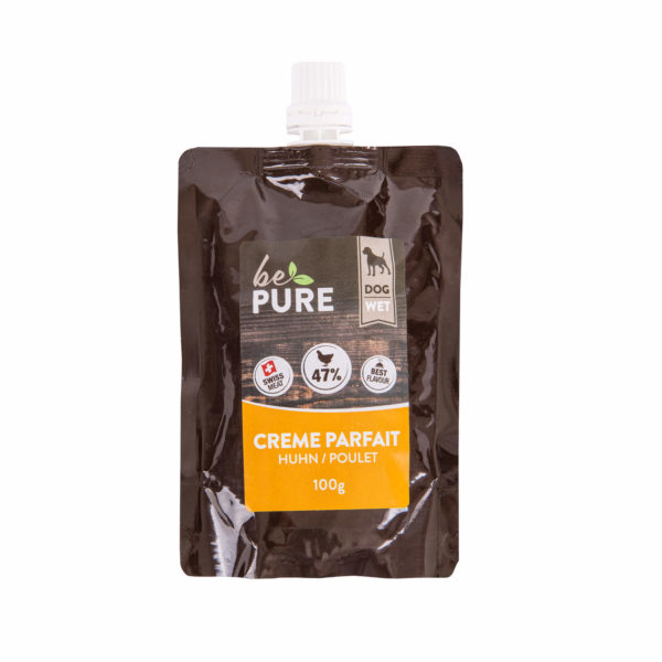 bepure Hundesnack-Crème Parfait-Parfait-Le Parfait-Futter-Snack-Leckpaste-Paste-Belohnung-Arbeitsbelohnung-Goodie-Leckerli-Huhn
