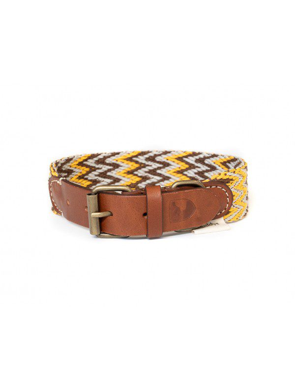 collar-peruvian-gold-gelfochten-Hundehalsband-Halsband-Bio-Rindsleder-Stylish