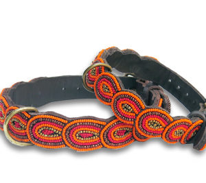 Hundehalsband - Perlenhalsband Tamu orange