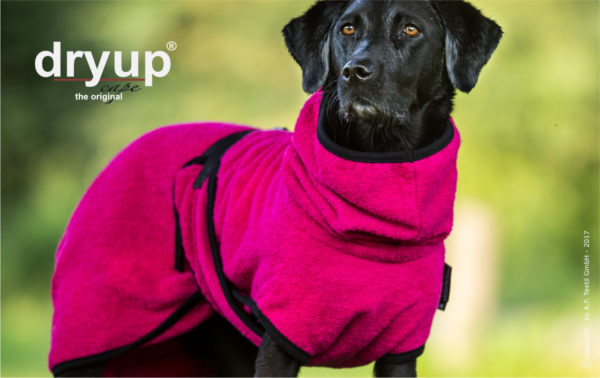 Dryup cape Hundebademantel pink – Bild 3