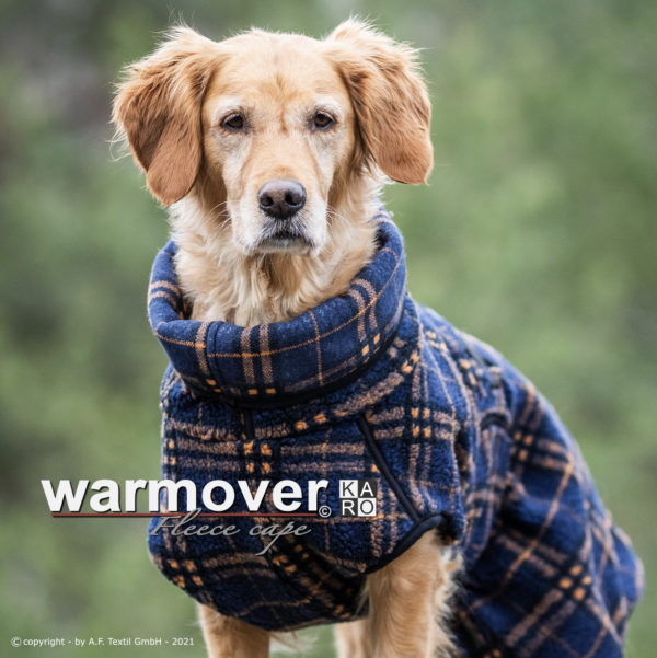 Warmover Fleece Cape 30cm bis 77cm - Karo - blau