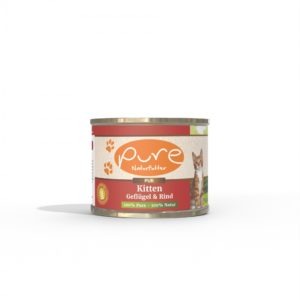 katzenmenue-pur-kitten-gefluegel-rind-195g-naturfutter