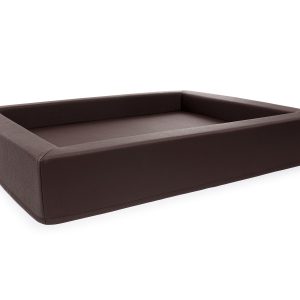 padsforall-mypado-hund-hundebett-harko-premium-kunstleder-schaumstoff-waschbar-abziehbar-viscoelastische Liegeflaeche-braun
