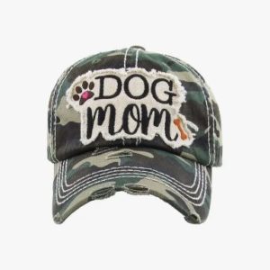 pfoetli-shop-Baseball Cap-Meutze-Accessoire-Kappe-Dog Mom-Hund-Hundemamma-trendig-Sonnenschutz-Baumwolle-gewaschene Baumwolle-camouflage