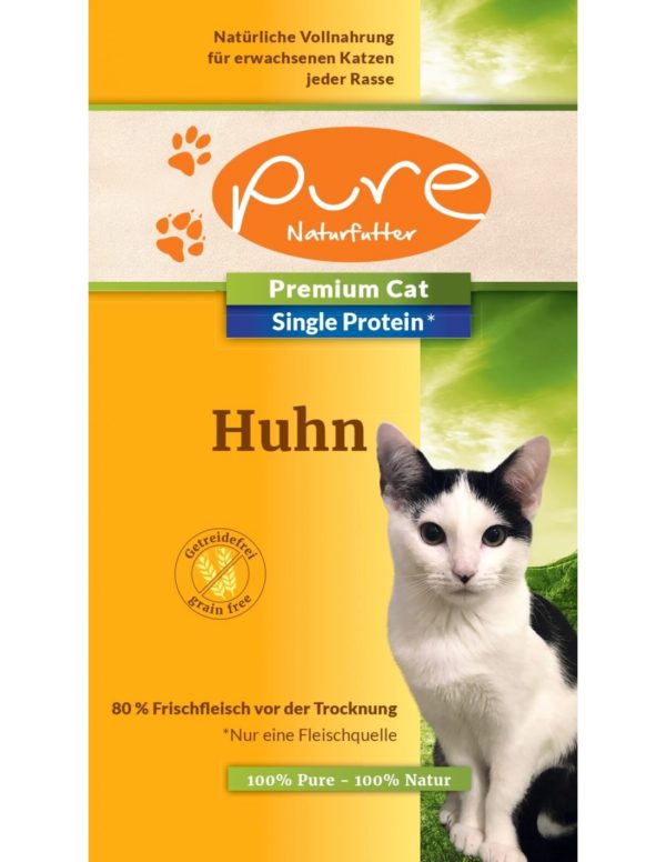 PURE Naturfutter Premium Cat Single-Protein getreidefrei Huhn