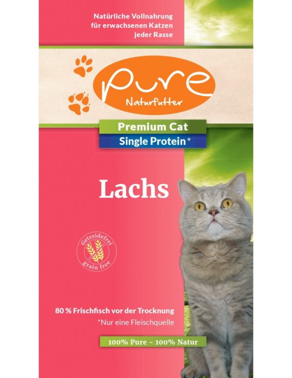 PURE Naturfutter Premium Cat Single-Protein getreidefrei Lachs