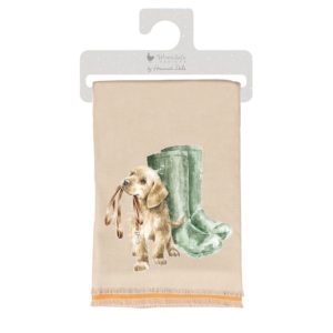 wrendale-designs-scarf-a-dogs-life-scarf-pfoetli shop-Geschenk-Schal-Hund-Hundeliebhaber-Winterschal-kuschlig-weich-beige